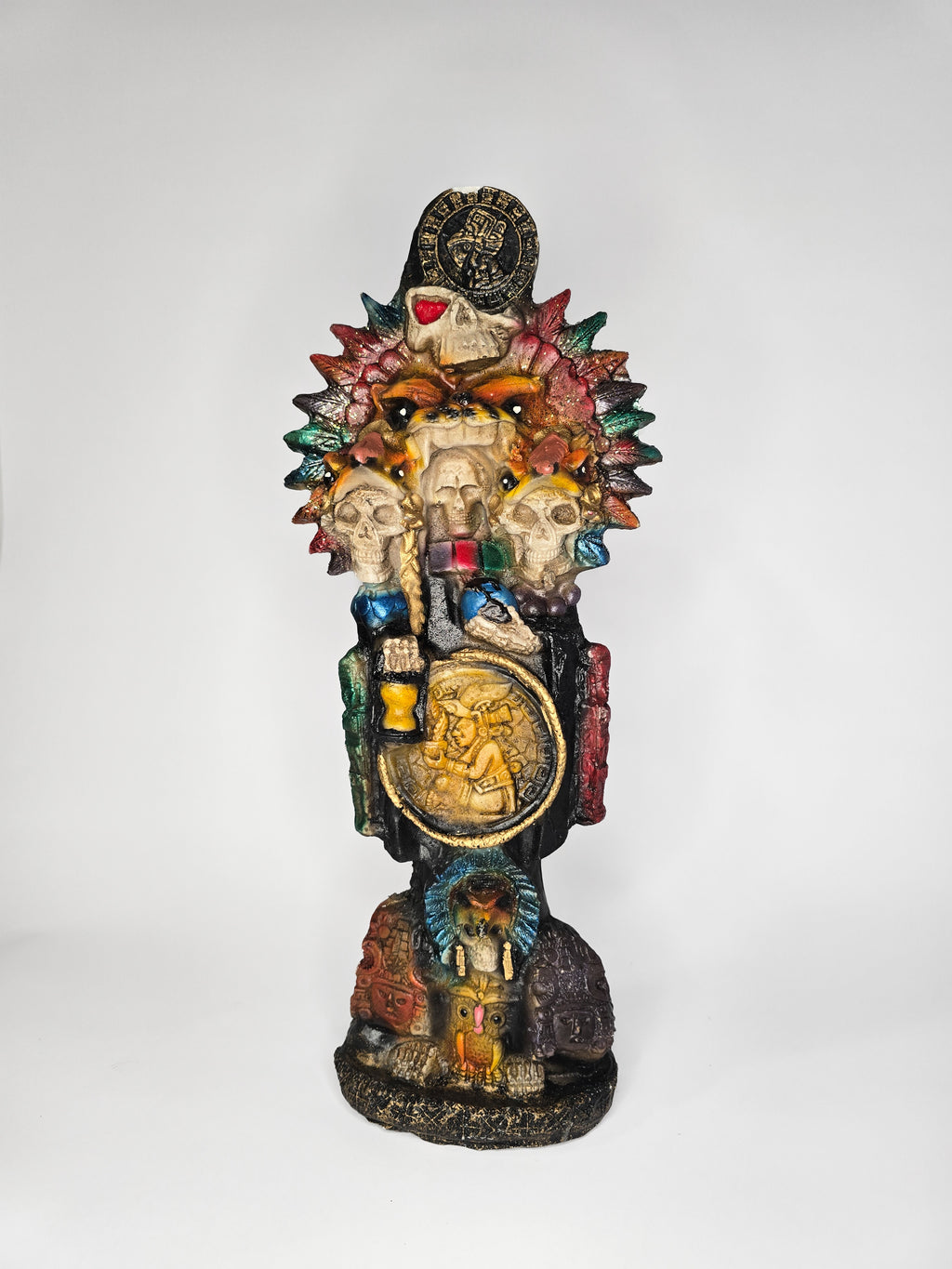 Black Aztec Santa Muerte 16"