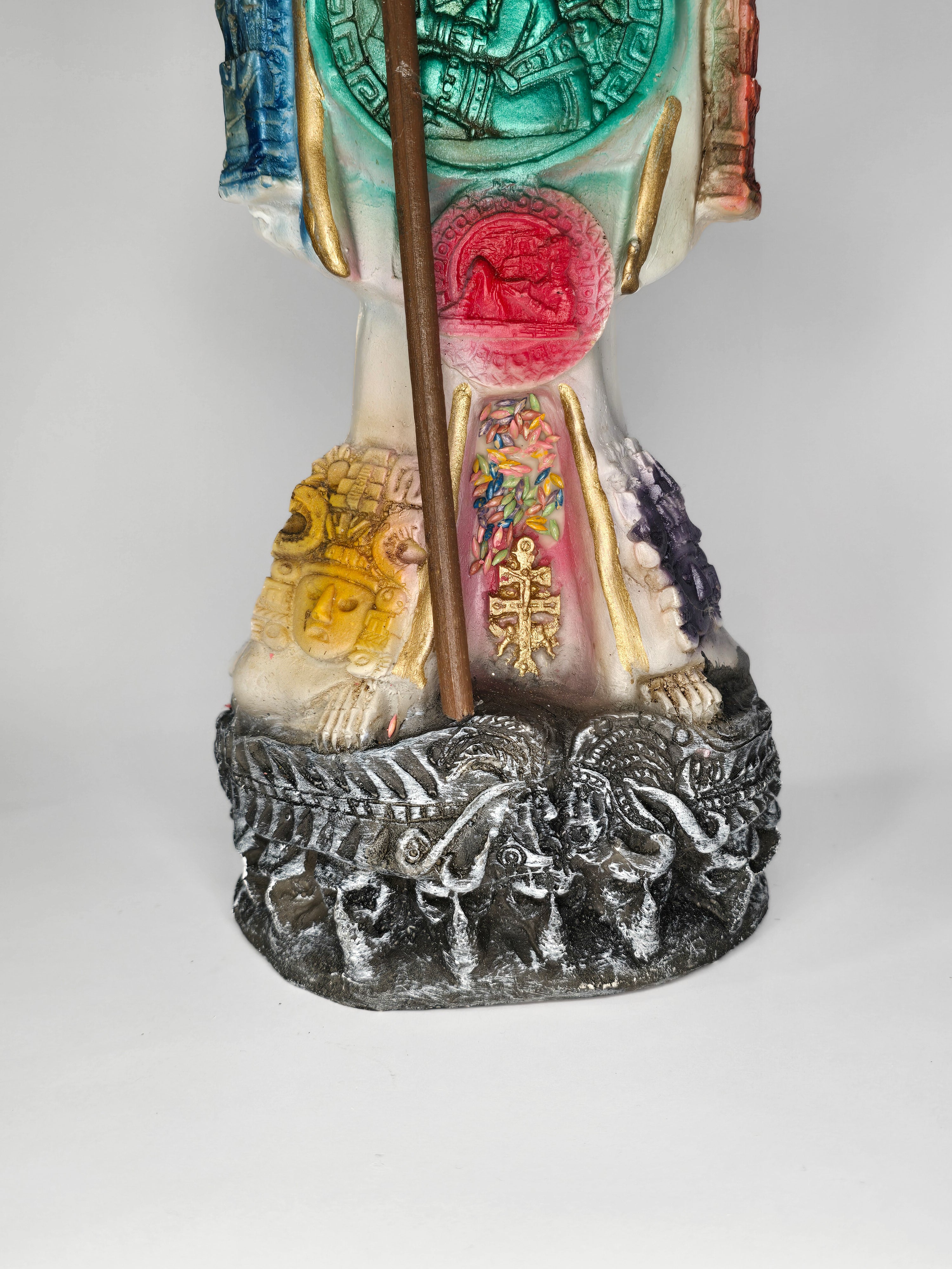 White Aztec Santa Muerte 16"