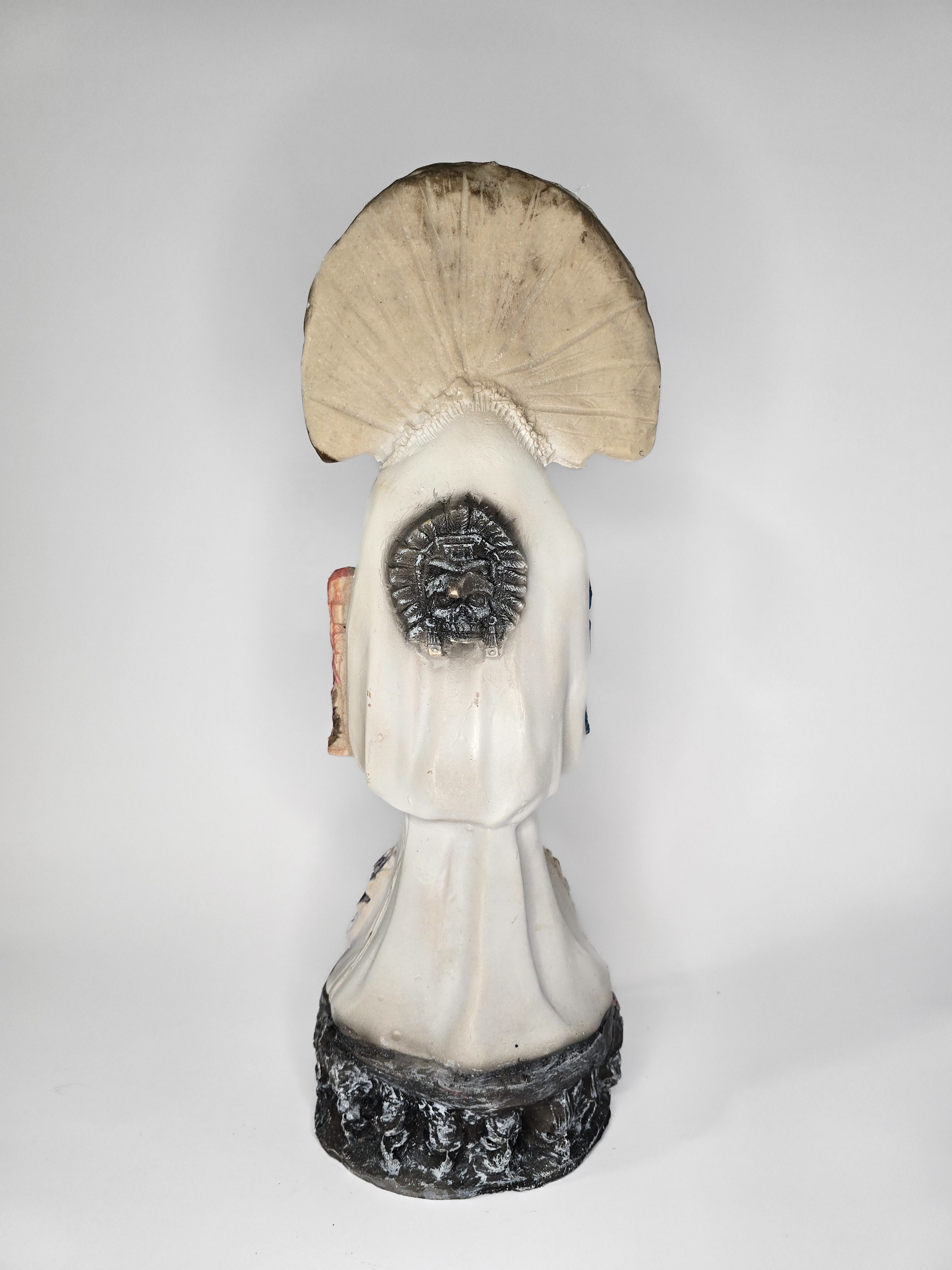 White Aztec Santa Muerte 16"