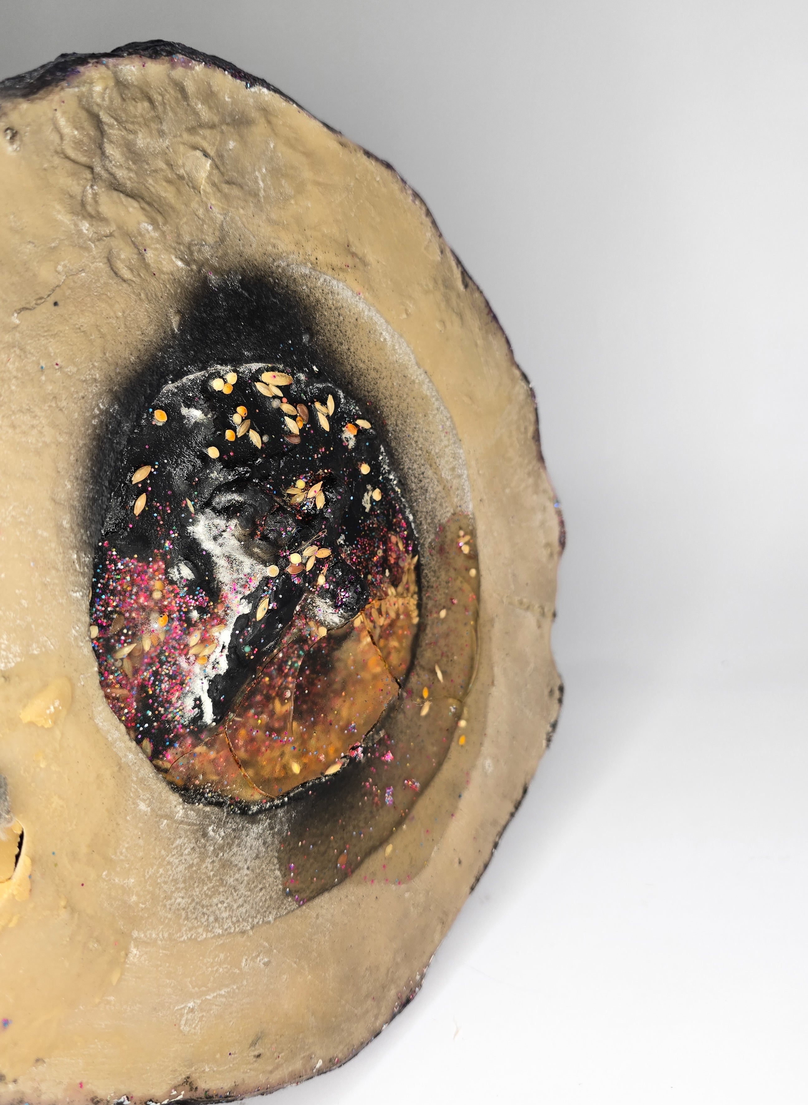 Red & Black Santa Muerte 28"